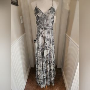 NWT Jenny Yoo inesse dress in watercolor blue/multi